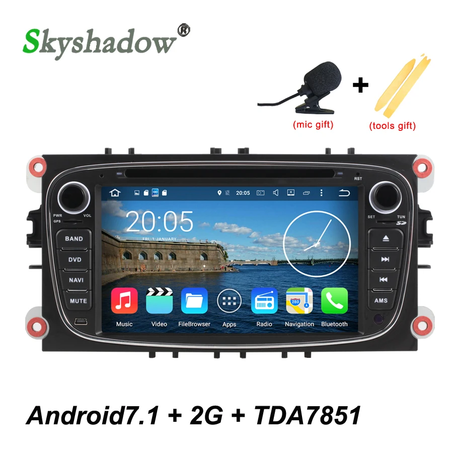 

Android 7.1 2G RAM Car DVD Player HD multimedia For Ford S-Max C-Max Galaxy Mondeo 2009 2010 RDS Radio Wifi Camera OBD GPS map