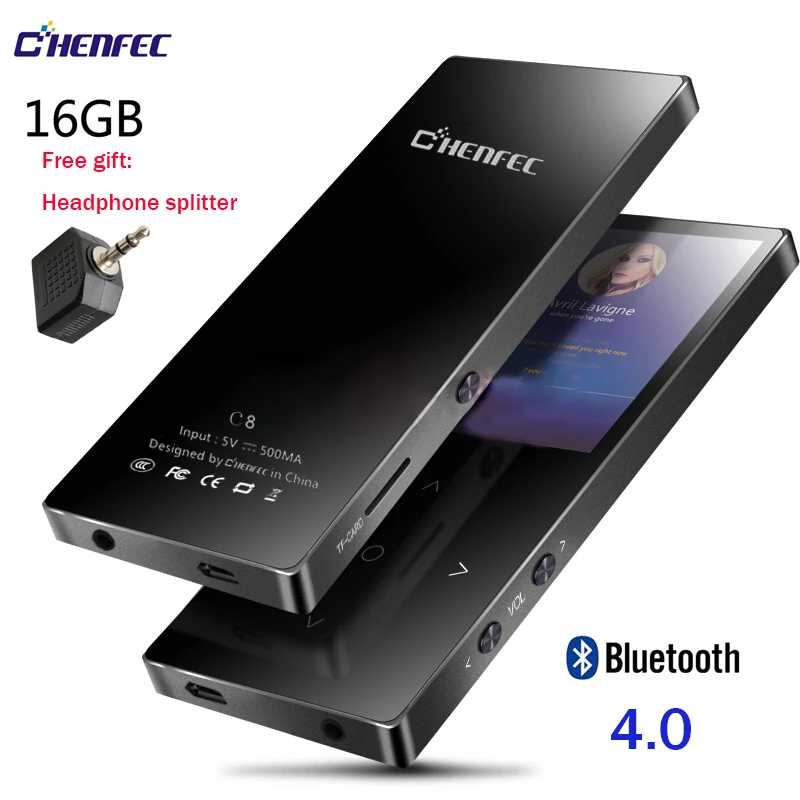 CHENFEC MP4 Player with Bluetooth 4.0 Upgraded K8 Media Music 16GB Mp4