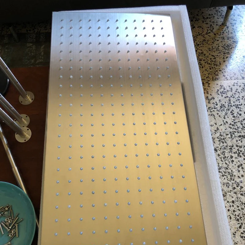 24*48 Inch Led Big Shower Head Ceiling Rain SUS304 Polished Rainfall 60*120CM Bathroom Showerheads 4 Water Inlet Showers 24*48 Inch Led Big Shower Head Ceiling Rain SUS304 Polished Rainfall 60*120CM Bathroom Showerheads 4 Water Inlet Showers