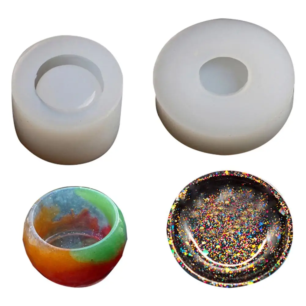 

New DIY Small Bowl Silicone Mold Hand Making Dish Container Model Crystal Epoxy UV Resin Dry Flower Mold Creative Handicraft