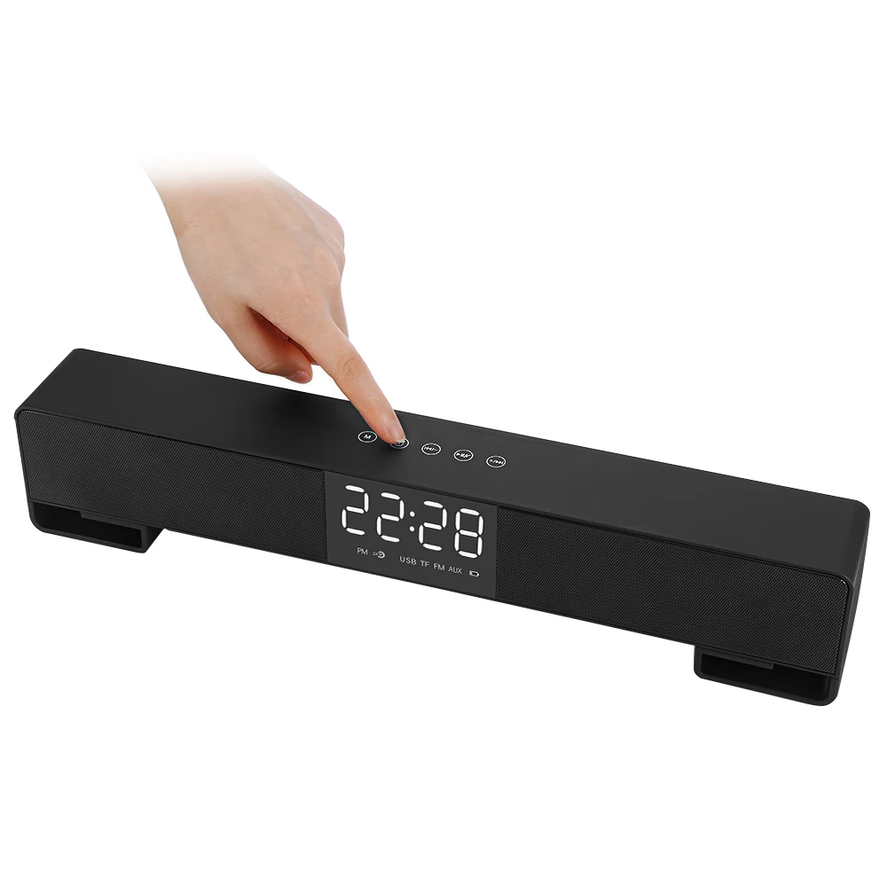 

Mesuvida LP - C17 Desktop Alarm Clock Wireless Bluetooth Stereo Speaker LED Display Bluetooth speaker