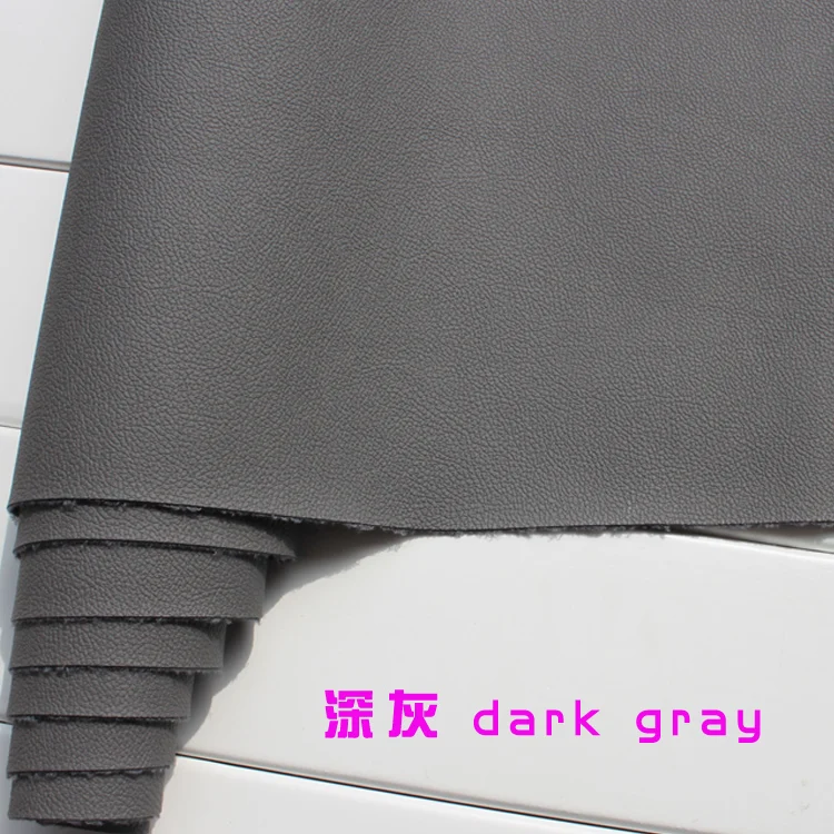 Buy Dark Gray 1mm Thick Leather Faux Leather Fabric