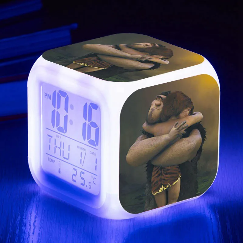 Touch часы с подсветкой Wekker Reveil семейка крудс светодиодный Будильник Цифровой Световой reloj despertador часы температура дисплей - Цвет: LCM16