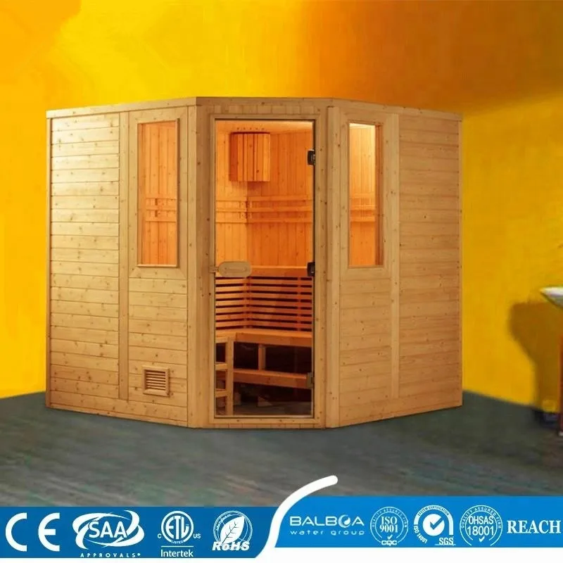 2 Meter size rectangle shape losing weight 4 person indoor sauna cabin