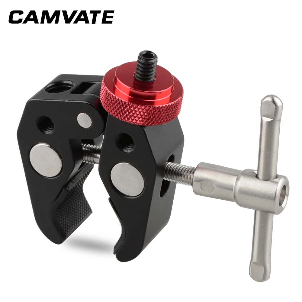 

CAMVATE Super Clamp with 1/4"-20 to 1/4"-20 Screw Converter C1489