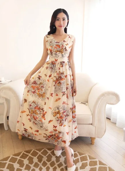 MSSNNG Sexy Women Summer Dress Maxi Long Chiffon Beach Dresses Loose Casual Butterfly Printed Dress Slim Brand Vestidos PlusSize XXXL (6)