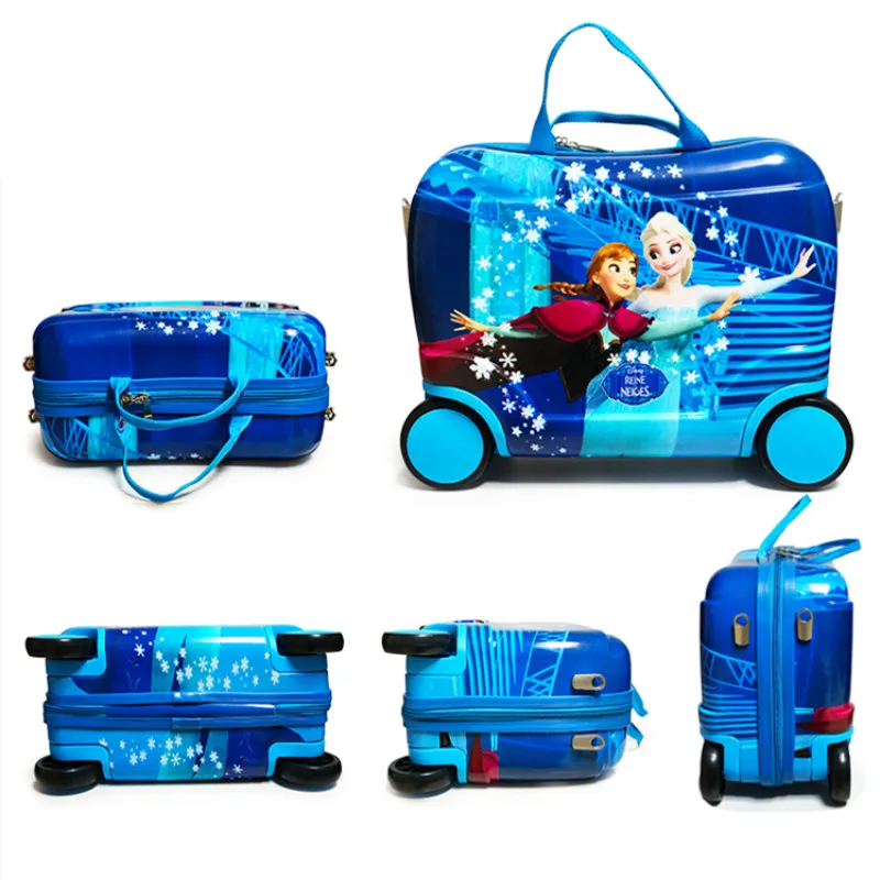 

Children's travel trolley case,cartoon suitcase can sit for boys and girls,ABS+PC boarding bag,storage box,cattle dragging box
