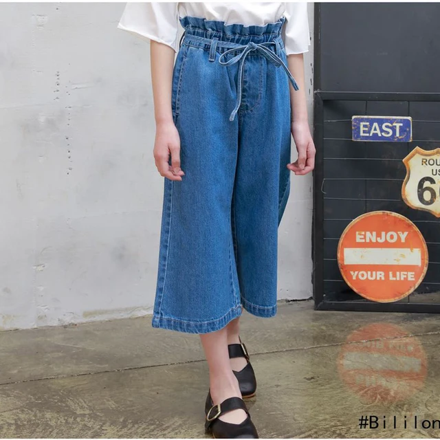 Buy New Arrival Baby Girls Wide Leg Pants Jeans Fashion Kids Girls Jeans For