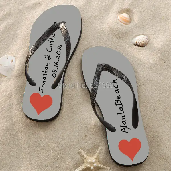 beach wedding flip flops
