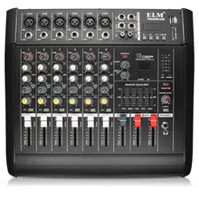 48V Phantom Мощность смеситель USB 6-канальный усилитель DJ караоке аудио микшер Поддержка USB накопитель устройство чтения карт памяти для производительность Семья
