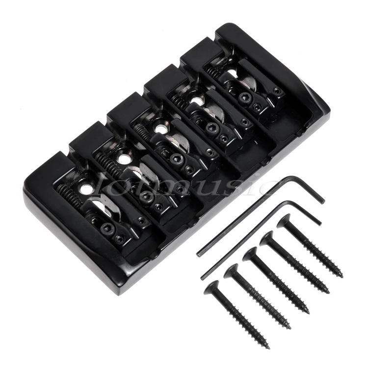 Fixo para 5 Kmise Baixo Elétrico Ponte Cordas Guitarra Peças Acessórios Ouro Preto Cromo - Image 2