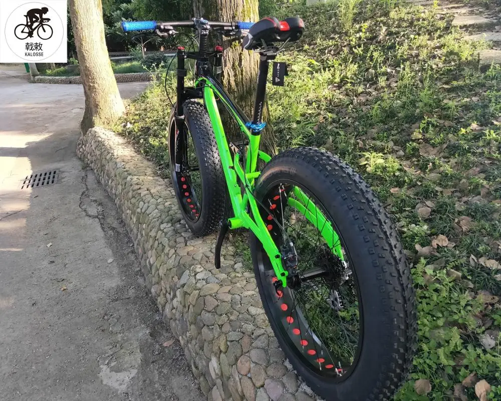 Cheap Kalosse 100mm rims DNM 165mm travel   Full suspension beach  bike   bicicleta bike  27 speed  fat   bicycle 2