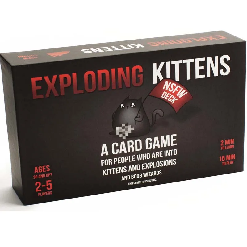 

Original Explode NSFW Edition with Black/Red Box Kitten Board Game Cards for Family Party Cards Game Toys for Kids Adults