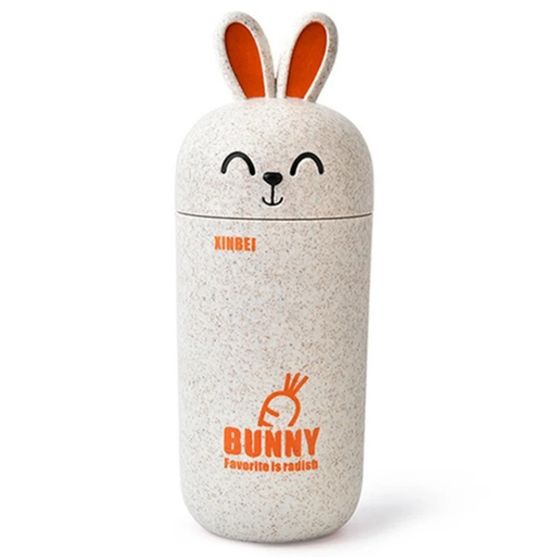 Beige Моя детская бутылка для воды мультфильм кролик посуда для напитков Чай Кофе Молоко сладкие животные печати ребенок день рождения милые подарки - Цвет: Beige