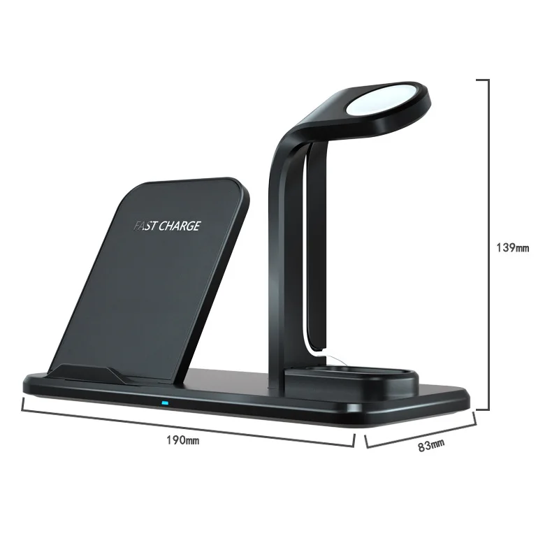 

3 in 1 wireless charging stand for iphone x 8 Plus wireless charger dock for Apple watch 1 2 3 4 charging stand for AirPods