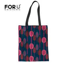 FORUDESIGNS холщовая женская сумка на плечо, Сумка с принтом в виде листьев и лезвий, Большая вместительная Складная пляжная сумка-тоут, сумка для покупок