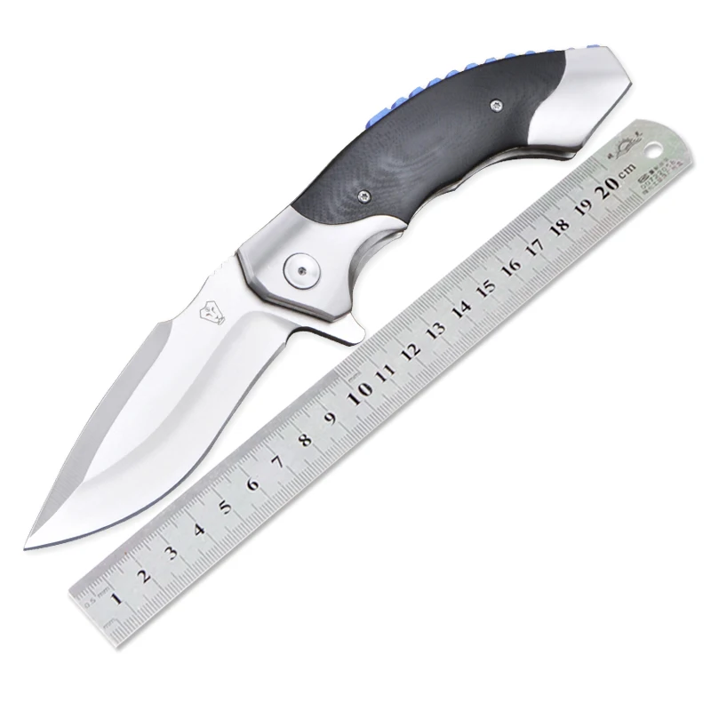 

VOLTRON V21 Tactical Folding Knife 9cr18mov blade G10+STEEL handle Bushcraft Camping Hunting Survival Knife Utility EDC Tools