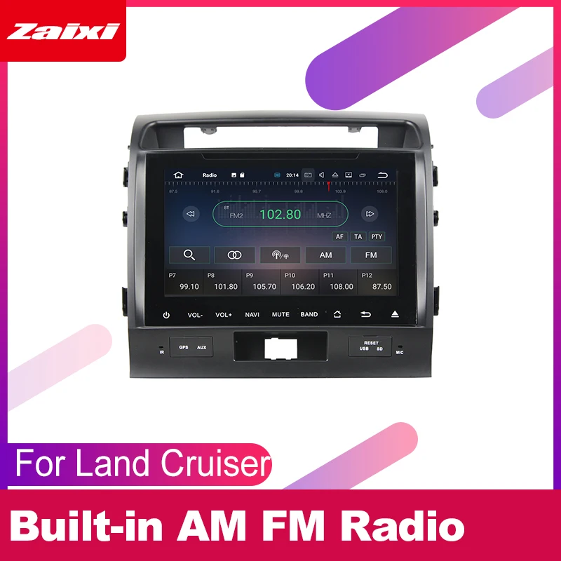 Clearance ZaiXi android car dvd gps multimedia player For Toyota Land Cruiser 2008~2012 car navigation radio video audio player Navi 4
