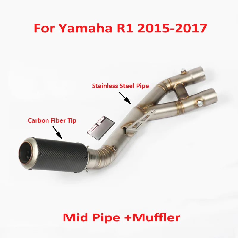 R1 de sistema de Escape completo deslizamiento en silenciador de Escape enlace conectar el tubo para Yamaha R1 2015, 2016, 2017, 2018