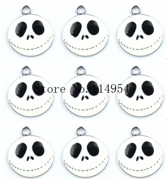 

New 30 Pcs The Nightmare Before Christmas Jack Head DIY Metal Charms Jewelry Making Pendants A101