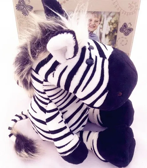 35 см 50 см Германия джунгли брат Зебра милые плюшевые игрушки куклы для подарок на день рождения 1 шт - Цвет: white