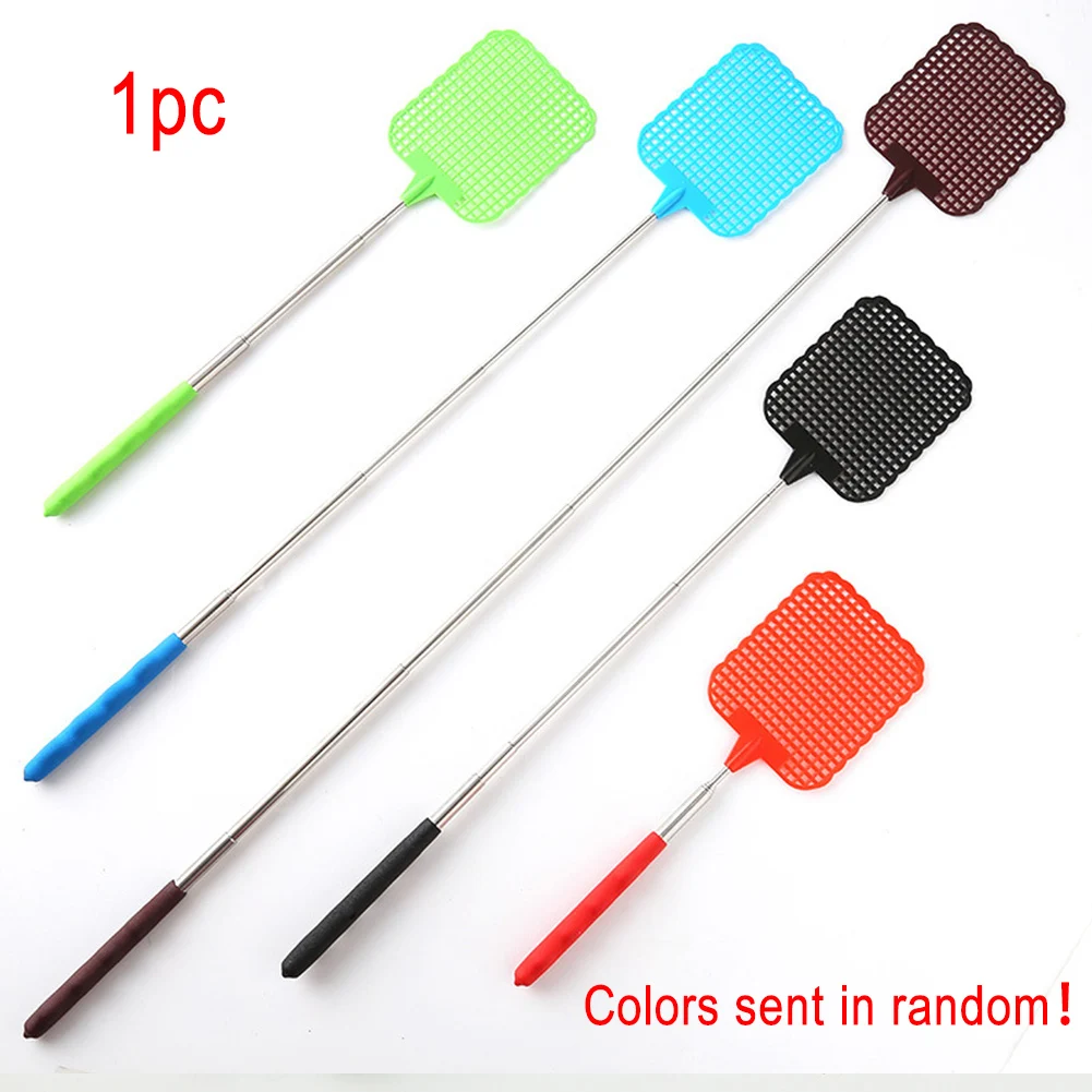 

Telescopic Hand Racket Plastic Catcher Reusable 73cm Mosquito Handheld Color Randomly Extendable Bug Pest Bug Killer Fly Swatter