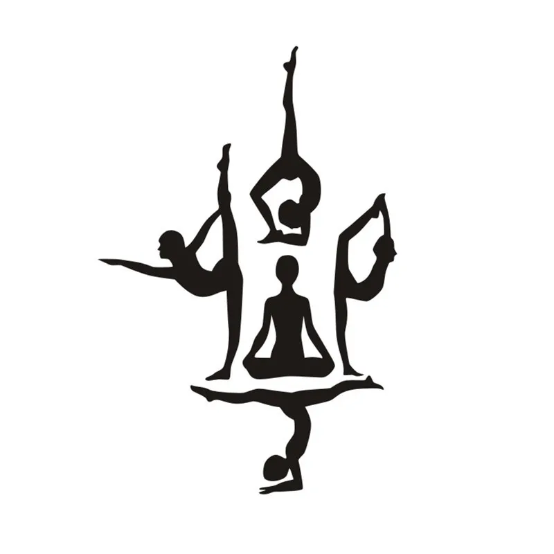 Téléchargement gratuit Images Yoga Pose Silhouette Vinyle Stickers Muraux Sport Et Sante Theme dernière par