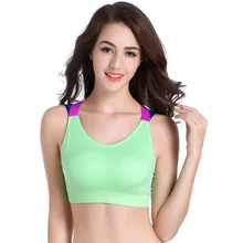 Спортивный бюстгальтер фитнес стрейчевое нижнее белье широкий поперечный ремешок эластичные контрастные цвета мягкие бюстгальтеры для йоги для фитнеса тренировки