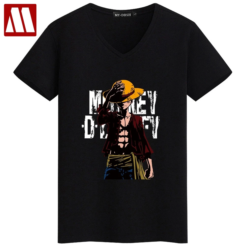 Хит продаж Аниме One Piece Monkey. Манки Д. Луффи мультфильм футболка 2021 новые летние