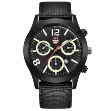 Для мужчин Часы лучший бренд класса люкс наручные часы Мода Нейлон Группа Дата кварцевые часы Для мужчин дешевые часы Montres de MARQUE de luxe