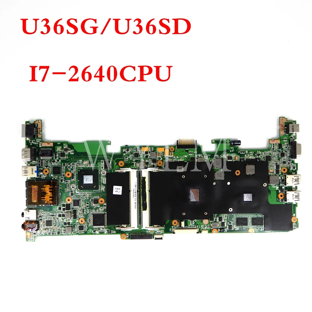 

U36SG motherboard REV2.0 I7-2640CPU mainboard For ASUS U36S U36SD U44SG DDR3 Laptop motherboard Tested OK