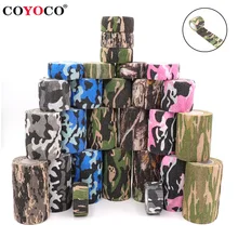4.5 m Camouflage Envoltório Elástico Fita Caça Disfarce Elastoplast Adesivo Auto Esportes Protetor de Joelho Dedo Tornozelo Atlético Bandagem