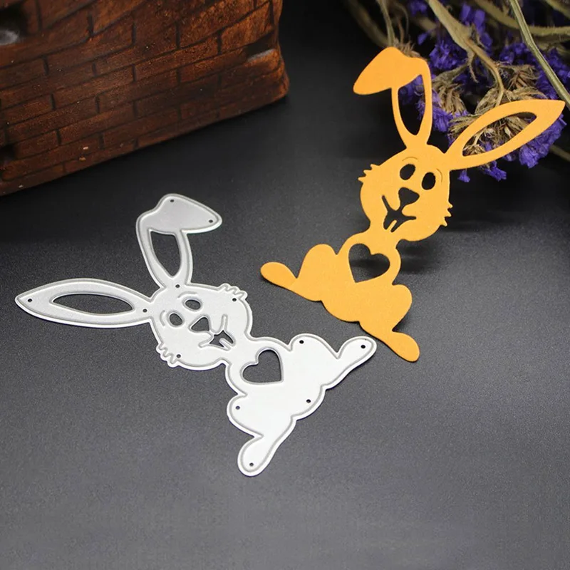 

2019 Easter Rabbit Metal Cutting Dies Scrapbooking Craft Steel Dies And Stamps Stencil Embossing Greeting Card Making Diy Albums