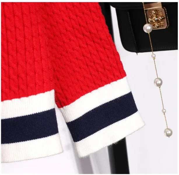 Осень Для женщин свитер бренд бантом v-образным вырезом пуловер с длинными рукавами свободные модный свитер Для женщин R767
