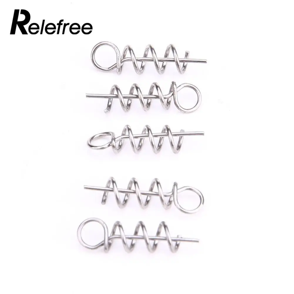 

100Pcs Spring Pin Hook Needle Lock Fixed For Soft Worm Lure Baits FishingTools