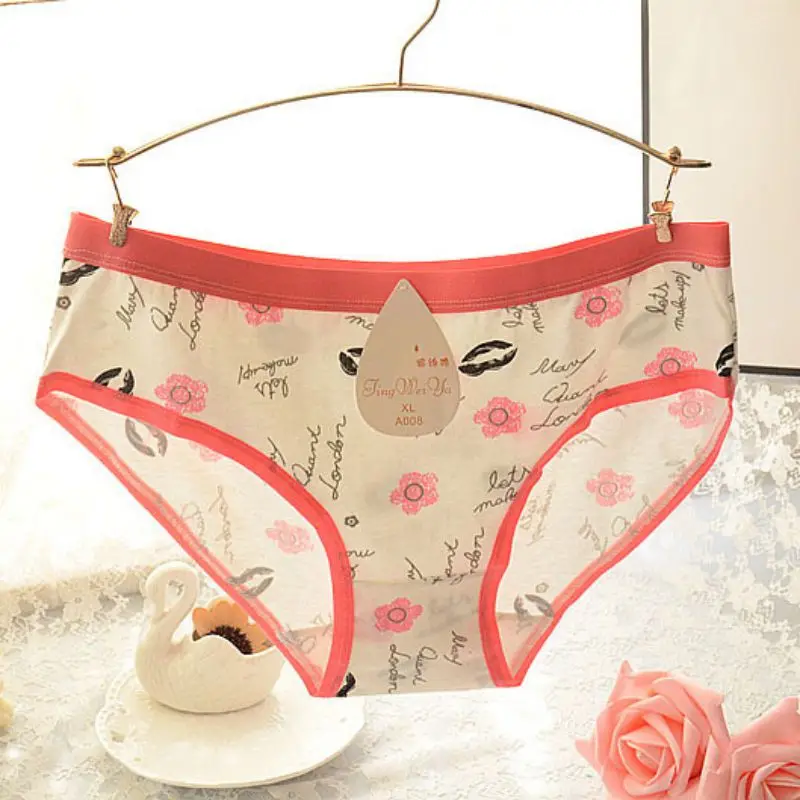 

Women Cotton Underwear Hot Soft Panties Pink Large Code Women's Panties Briefs M-XXXL