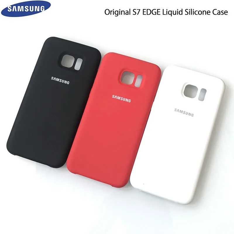 

Original Samsung S7 edge case Silky Silicone Cover Soft-Touch Finish Back Protective Case For Samsung Galaxy S7 EDGE 5.5 Inch