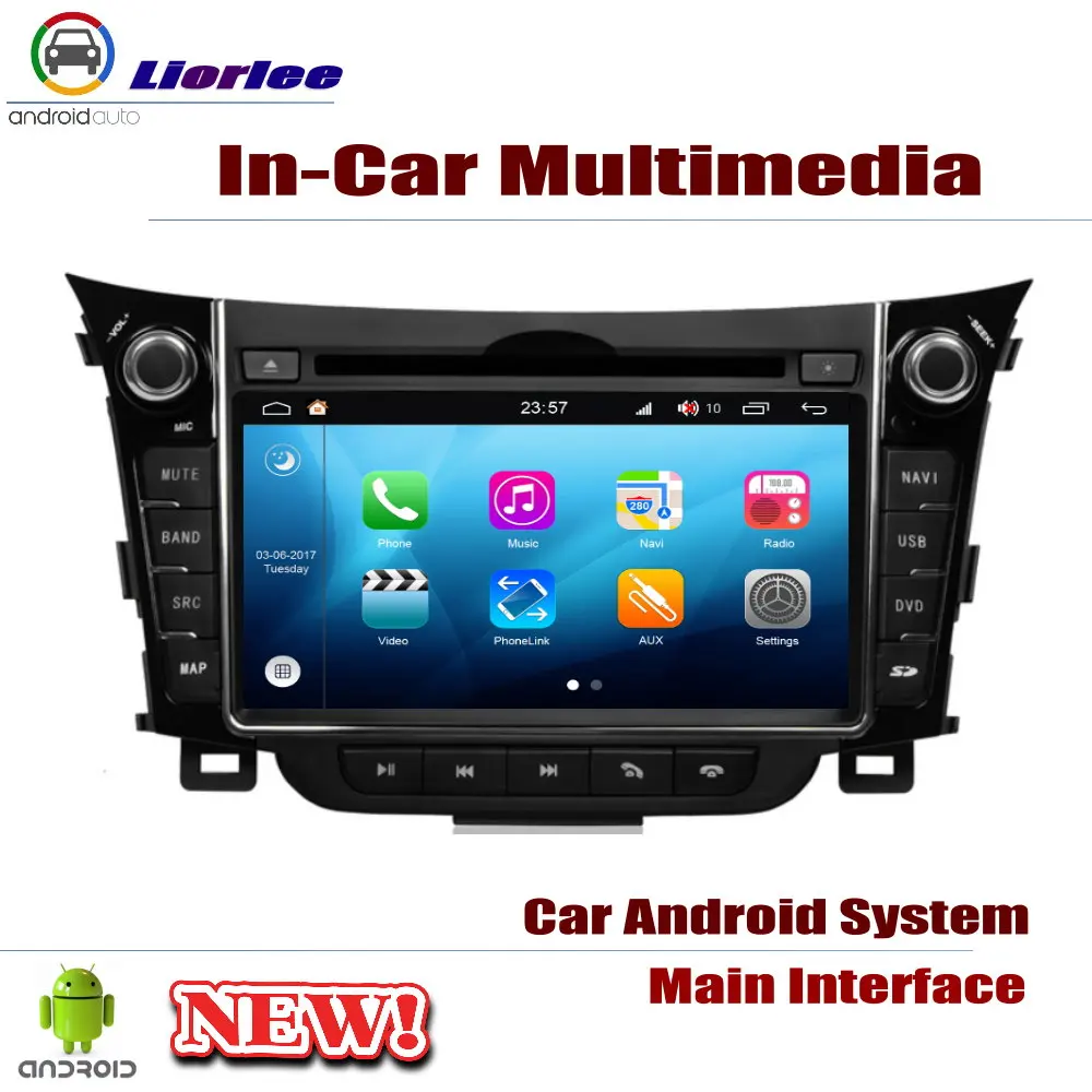 Discount Car DVD Player For Hyundai i30 (GD) 2012~2017 IPS LCD Screen GPS Navigation Android System Radio Audio Video Stereo 1