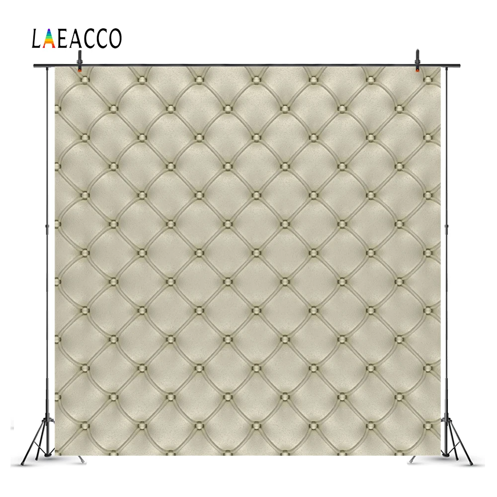 

Laeacco Headboard Leather Diamond Pattern Luxury Photography Backgrounds Customized Photographic Backdrops For Photo Studio