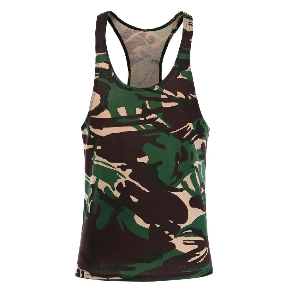 Mens Camouflage Tank Top Slim Fitness Bodybuilding Stringers Vest 2017 ...