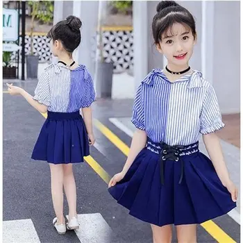 

Girls Summer 12 New Fashion Suit 3 Korean Version 8 Little Girls 8 Summer 7 Children's Two-piece Suit 10 Years Old