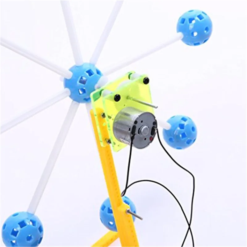 Solar Power Rotatable Ferris Wheel Fun 3D Metal DIY Miniature Model Kit  For Children Educational Toy (2)