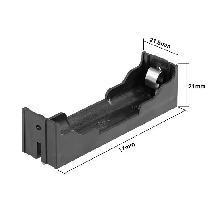 

50PCS/LOT 18650 Battery Holder Case Plastic 3.7V Batteries Storage Box with Pin PCB Mount Solder Mounting Lead Wholesale