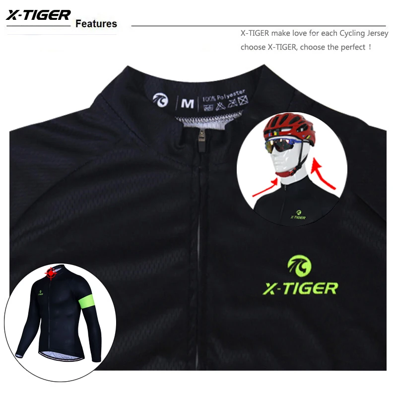 X-Tiger Pro, зимний теплый флисовый спортивный костюм для велоспорта, одежда для велоспорта, Майо, Ropa Ciclismo Invierno, одежда для горного велосипеда