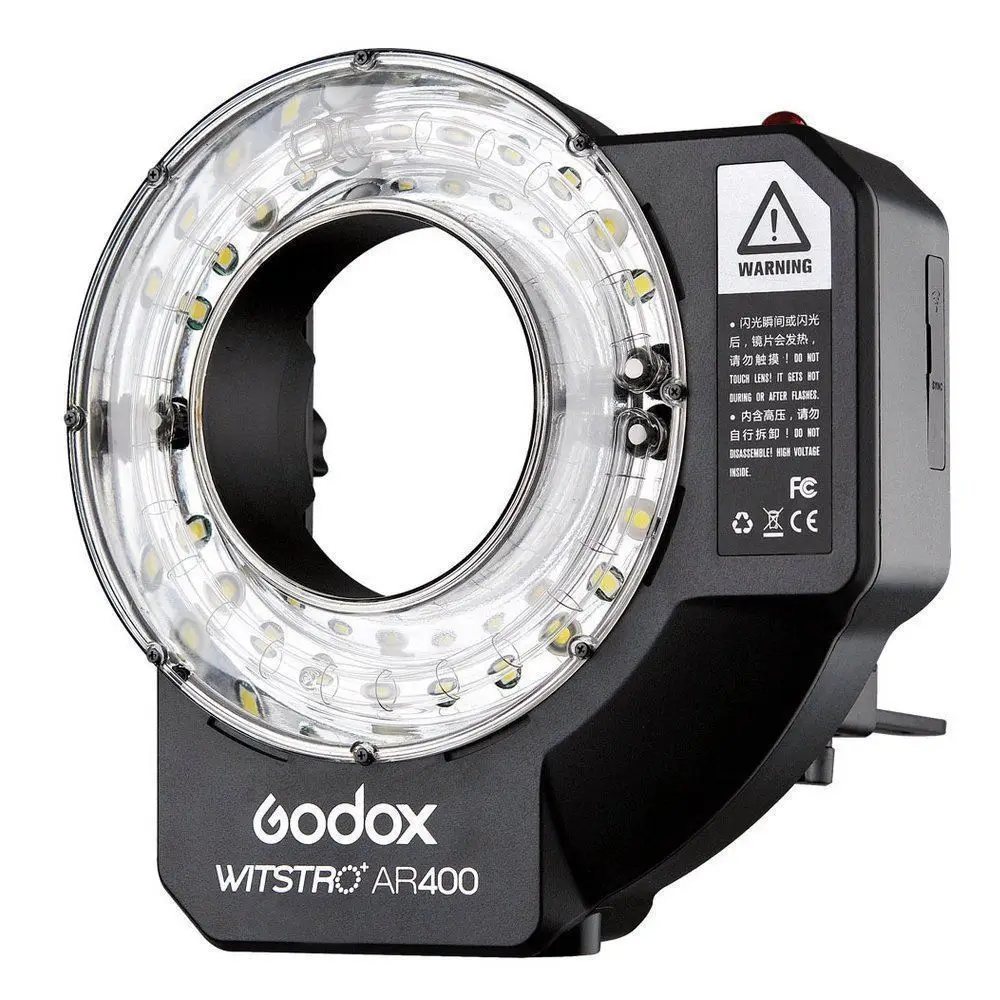 Godox Witstro AR400 400W Li ion Battery Ring Flash Speedlite + LED