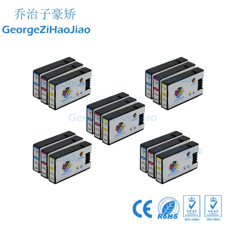 

1200XL 15PCS CMY Compatible Ink Cartridges for Canon PGI-1200 PGI1200 pgi-1200 pgi1200 MAXIFY MB2020 MB2320 Printer