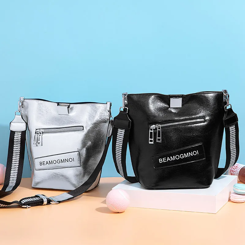 2 шт./компл. корейский Стиль искусственная кожа Chic Crossbody ведро сумки для Для женщин