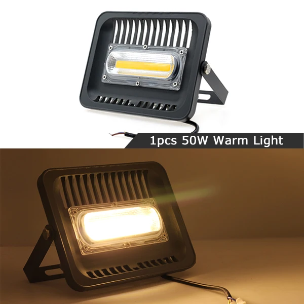 50W Warm light 30 Вт 50 Вт 100 Вт Светодиодный светильник для выращивания водонепроницаемый IP67 COB Светодиодный прожектор 110 В 220 в наружное настенное светодиодное освещение для сада - Испускаемый цвет: 50W Warm light