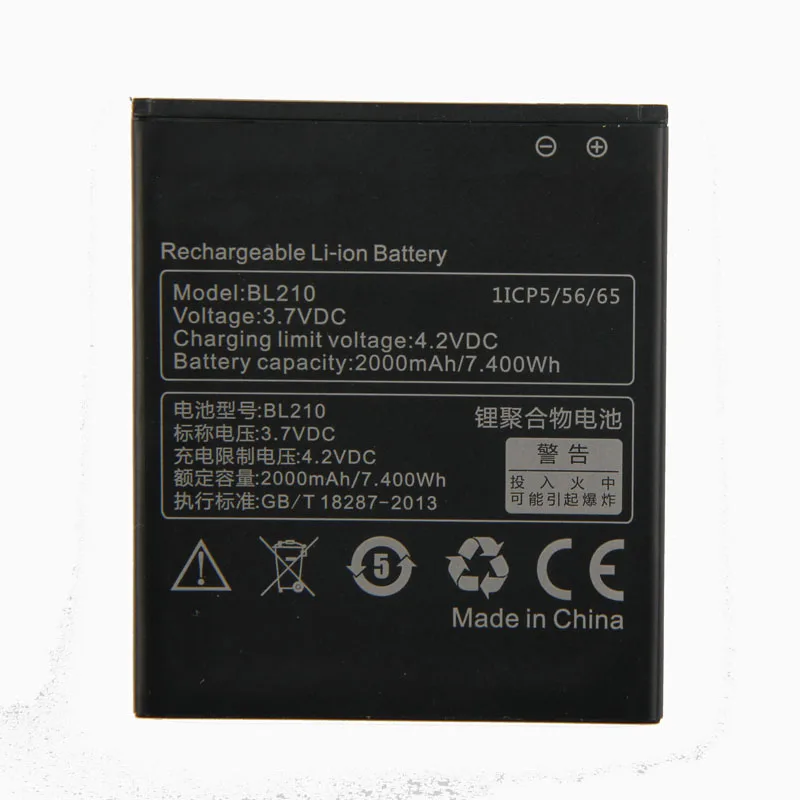Высокое качество BL210 Батарея для lenovo A536 A606 S820 S820E A750E A770E A656 A766 A658T S650 2000 ма-ч