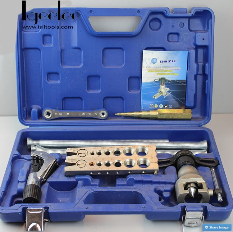 

iGeelee Hand Tools Type Flaring Tool Kit inculde tube cutter/Reamer/Ratchet/handy deburrer/Swaging Punch WK-813